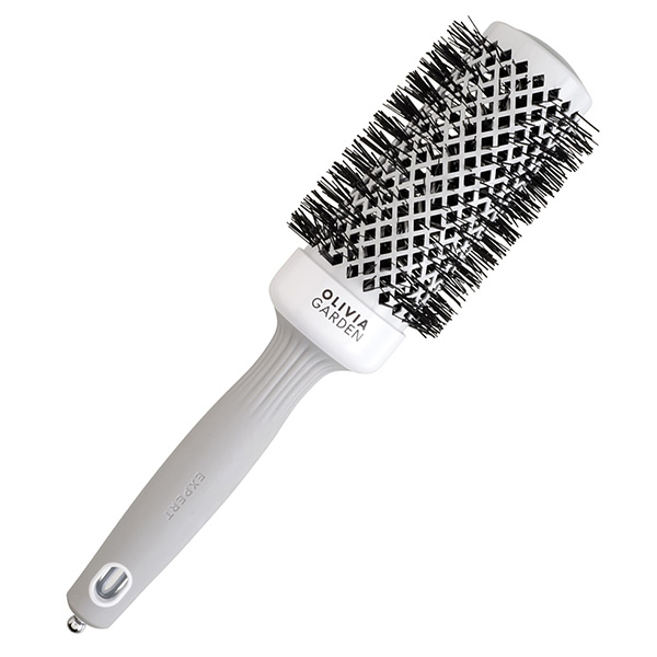 Olivia Garden Expert Blowout Shine White&Grey Термобрашинг керамик+ион нейлон.щетина d.45 мм.