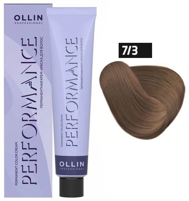 OLLIN PERFORMANCE 7/3 русый золотистый 60мл Перманентная крем-краска для волос