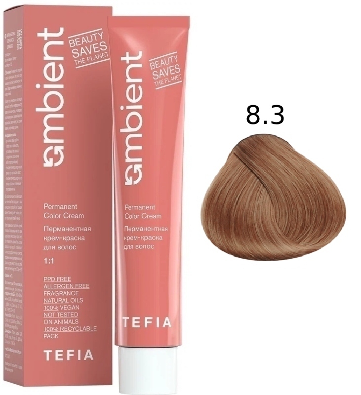 TEFIA AMBIENT 8.3 Светлый блондин золотистый 60 мл