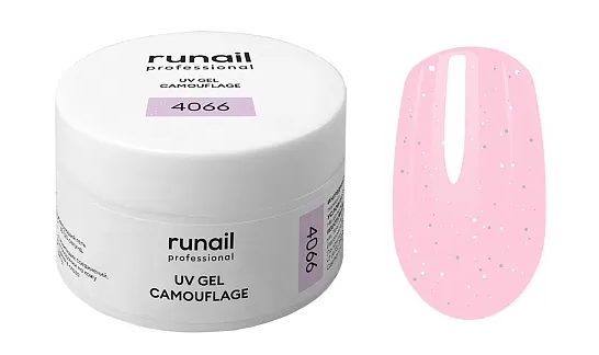 RuNail Камуфлирующий УФ-гель (цвет: сияющий лавандовый туман), 15 г