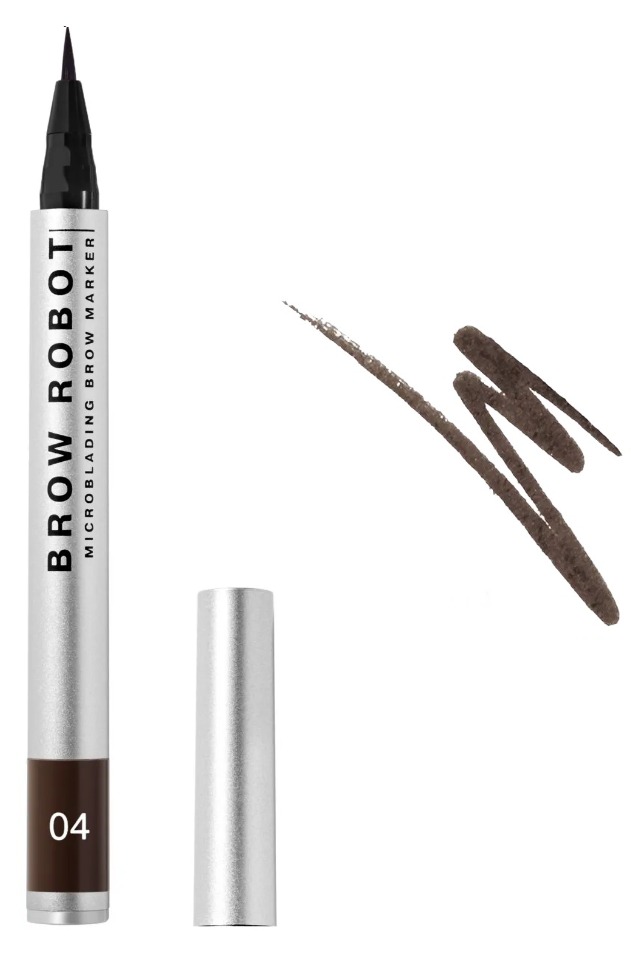 Influence Beauty Маркер для бровей Brow robot тон 04 (темно-коричневый), 0,7 мл