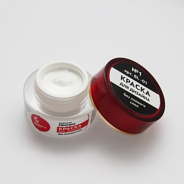 Formula Profi Краска для дизайна ногтей без липкого слоя №1, 4 гр. цв. белый