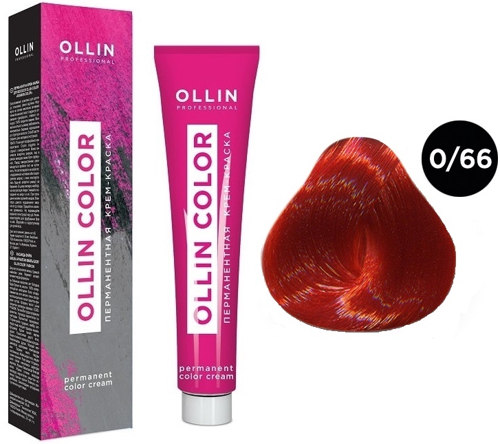 OLLIN COLOR 0/66 корректор красный 60мл Перманентная крем-краска для волос