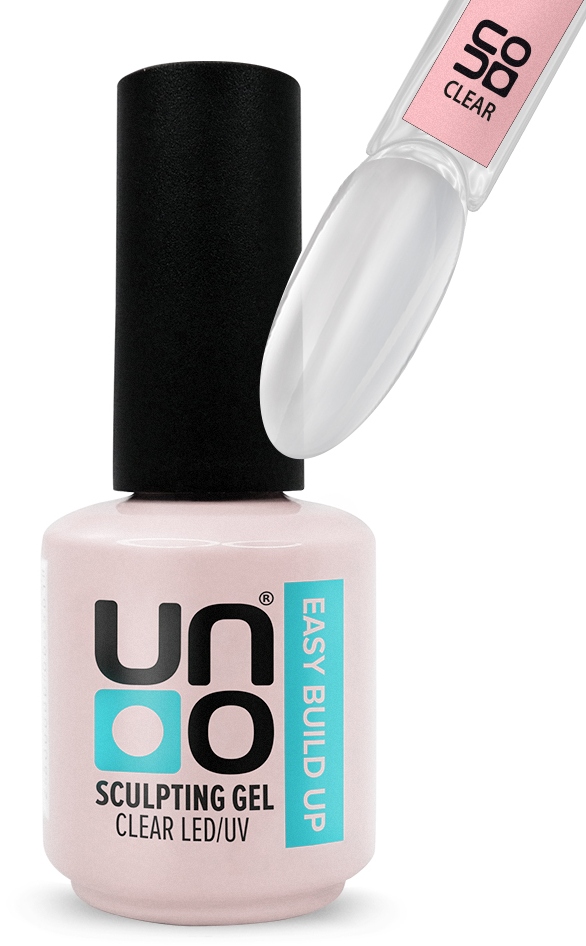 Моделирующий базовый гель прозрачный "UNO" Sculpting Gel Easy Build Up Clear, 15мл