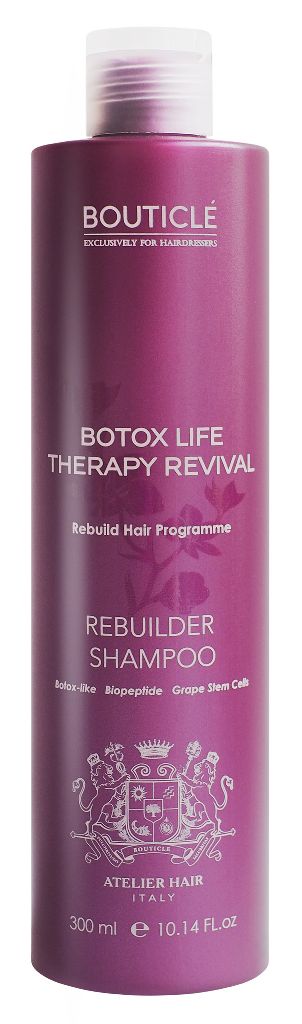 Bouticle ATELIER HAIR Ботокс восстанавливающий шампунь для химически поврежденных волос 300 мл