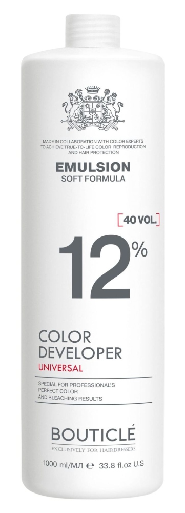 Bouticle Окисляющая эмульсия 12% "Color developer 40 vol" 1000 мл