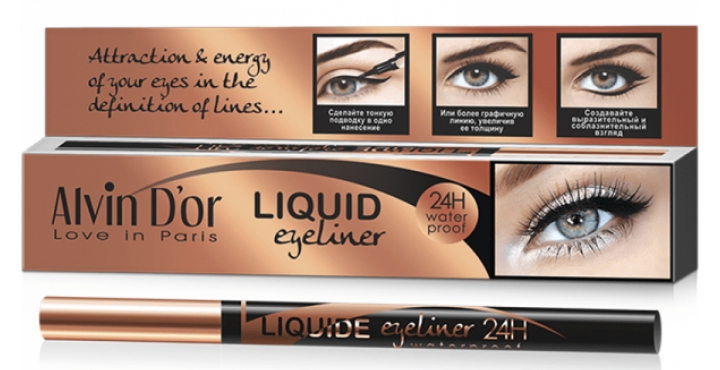 Alvin D'or Лайнер для глаз LIQUID eyeliner (black (черный)) 