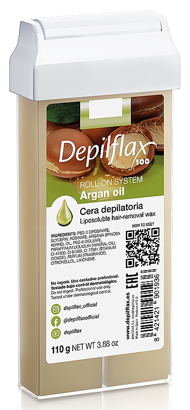 Depilflax Воск в картридже -Аргана, 110 мл.