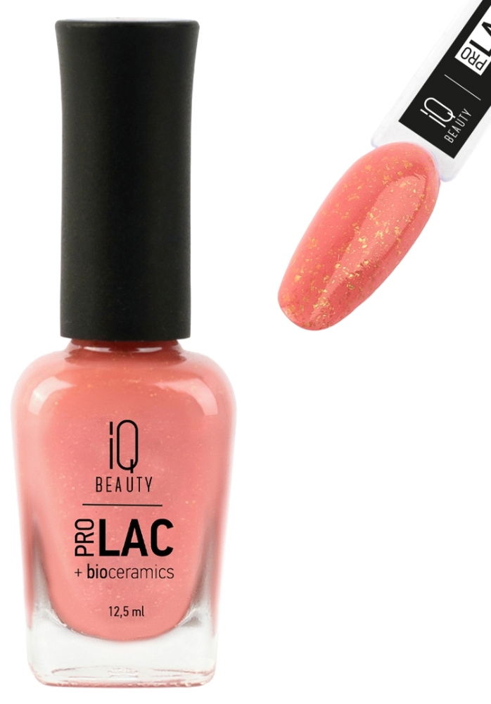 IQ BEAUTY PROLAC Лак для ногтей укрепляющий с биокерамикой 12.5 мл №091 Sun kissed coral