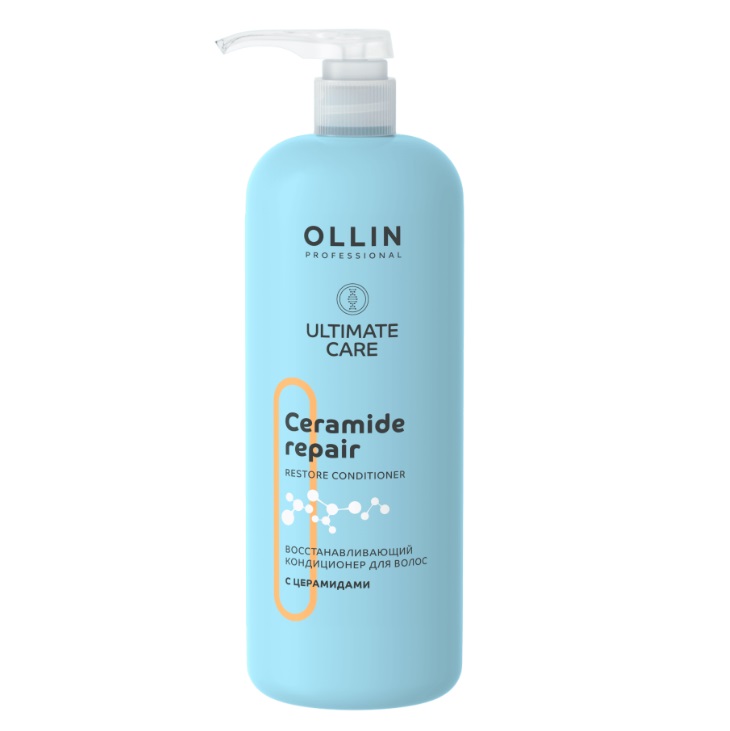 OLLIN ULTIMATE CARE Восстанавливающий кондиционер для волос с церамидами 1000мл