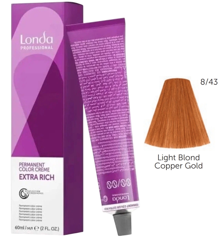 LONDACOLOR 8/43 светлый блонд медно-золотистый