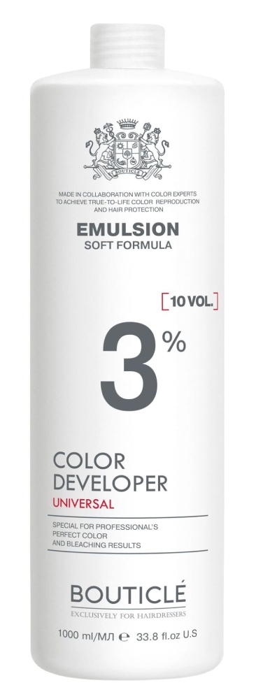 Bouticle Окисляющая эмульсия 3% "Color developer 10 vol" 1000 мл