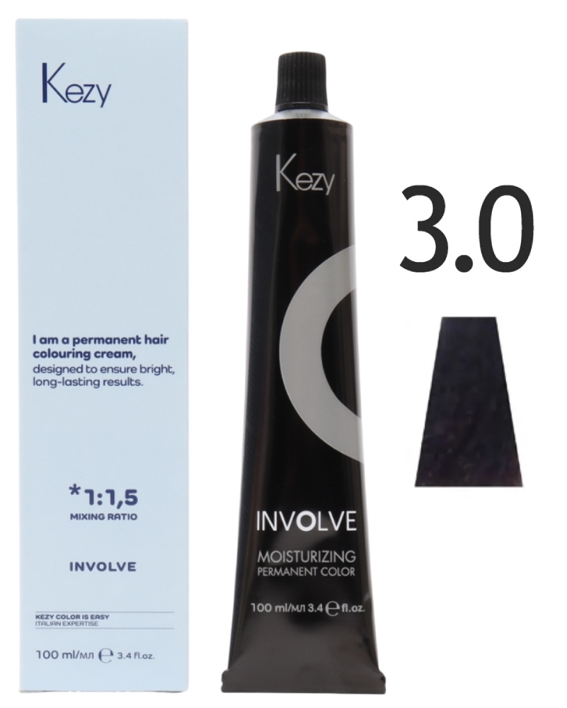 KEZY Involve color 3.0 Тёмный каштан, 100 мл. 