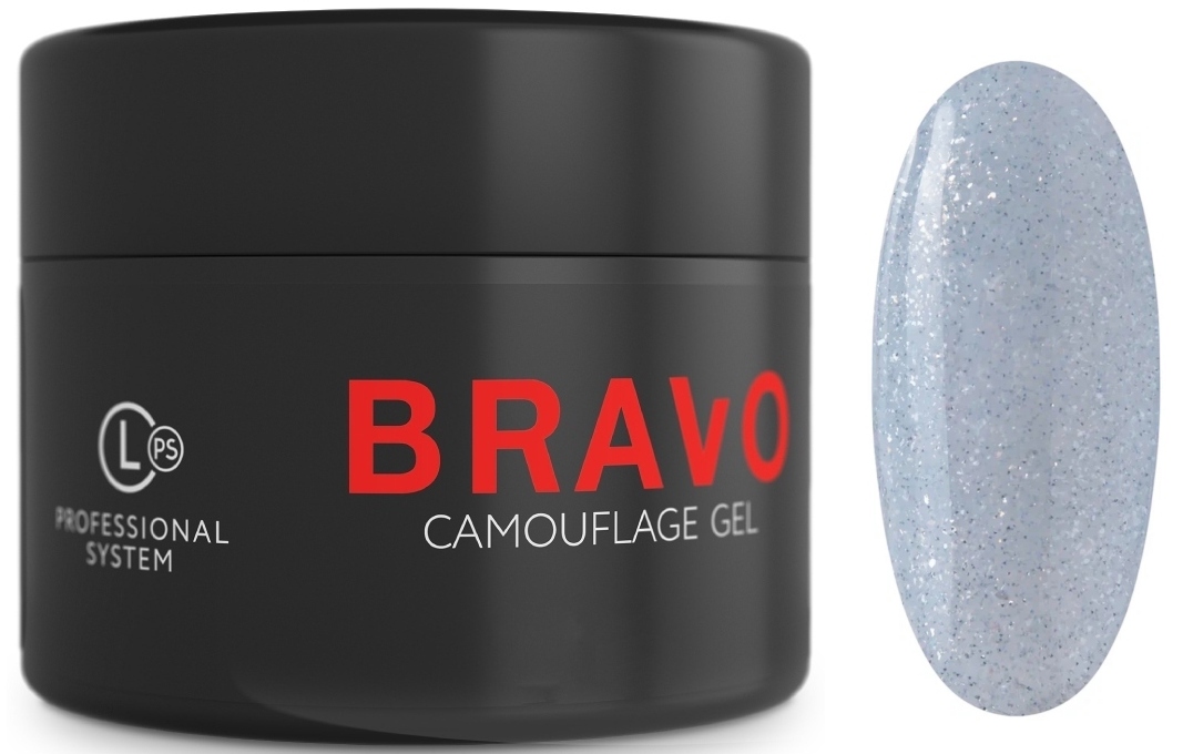 Bravo Моделирующий Camouflage Gel №02 светоотражающий цв. серебро 30 мл