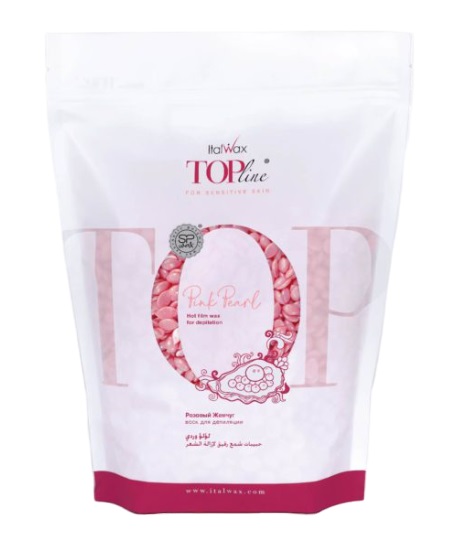 ItalWax Воск горячий (пленочный) Top Line Pink pearl (Розовый жемчуг), гранулы 750гр