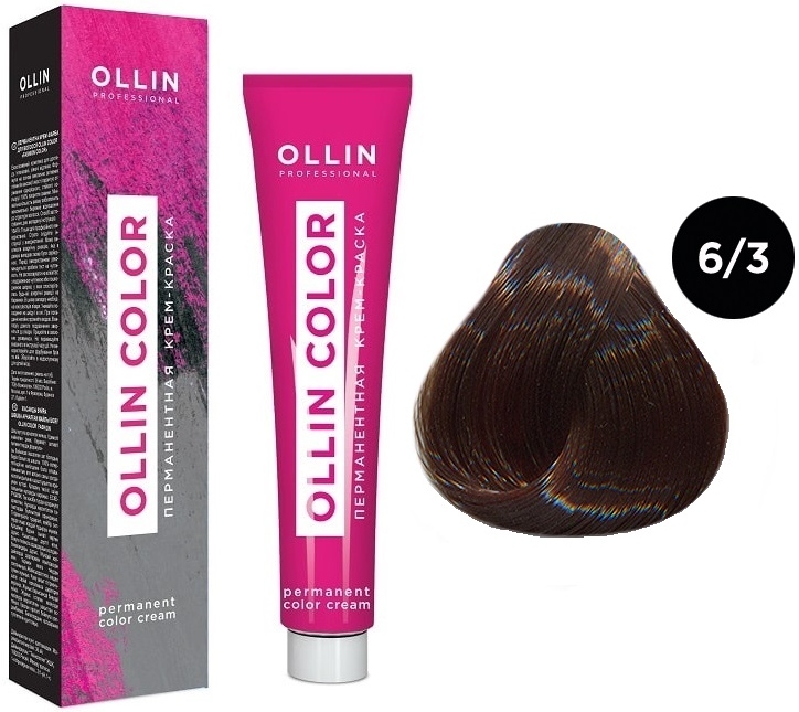 OLLIN COLOR  6/3 темно-русый золотистый 60мл Перманентная крем-краска для волос