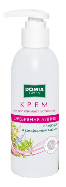 DOMIX Крем для ног Снятие усталости с наносеребром, 200мл
