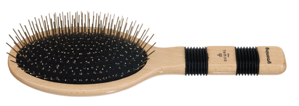 DEWAL Pro Grooming Щетка для животных с ручкой, с металлическими штифтами