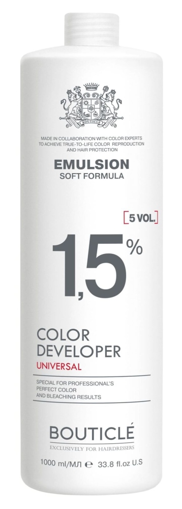 Bouticle Окисляющая эмульсия 1,5% "Color developer 5 vol" 1000 мл 