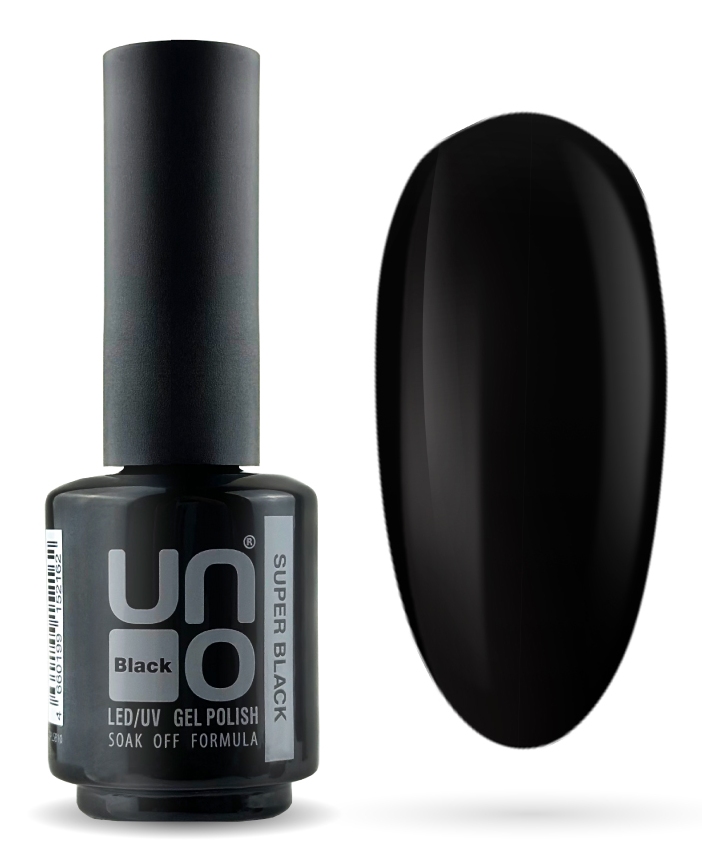 Гель-лак "Uno" - Супер черный - Super Black, 10 г.