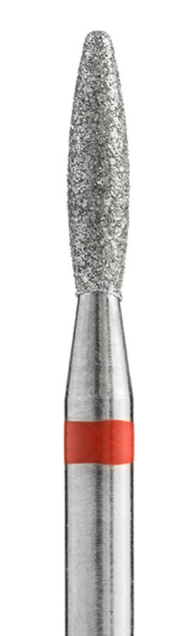Фреза Алмазная Пламя тупое тонкой зернистости Кристалл Nails d.2.1 (красная насечка) ДРЧ080