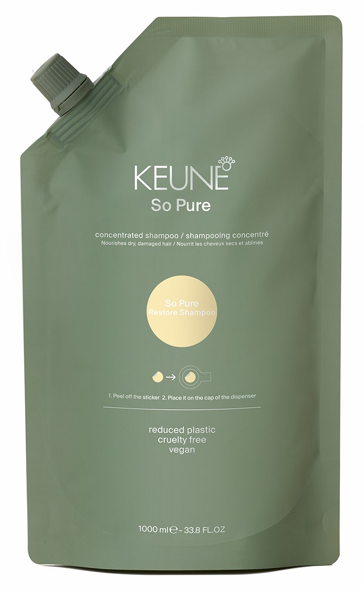 Keune So Pure СПА Шампунь Восстанавливающий / So Pure Restore Shampoo Refill 1000 мл