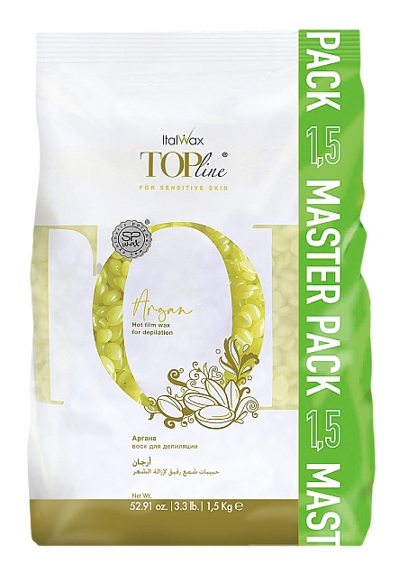 ItalWax Воск горячий (пленочный) Top Line Argan (Аргана), гранулы 1500гр