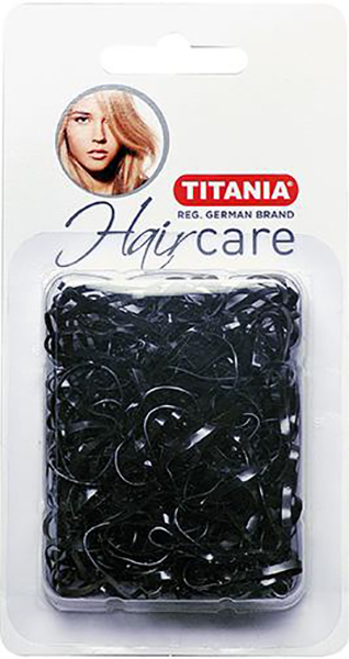 Titania Резинки силиконовые малые черные 150шт/уп.