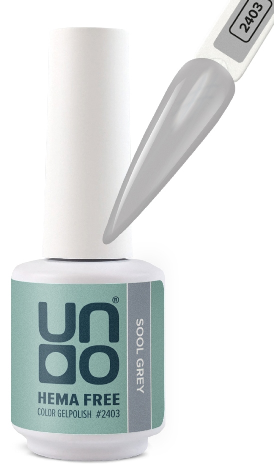 UNO HEMA FREE Гель-лак 2403 Cерый - Sool Grey, 10 г