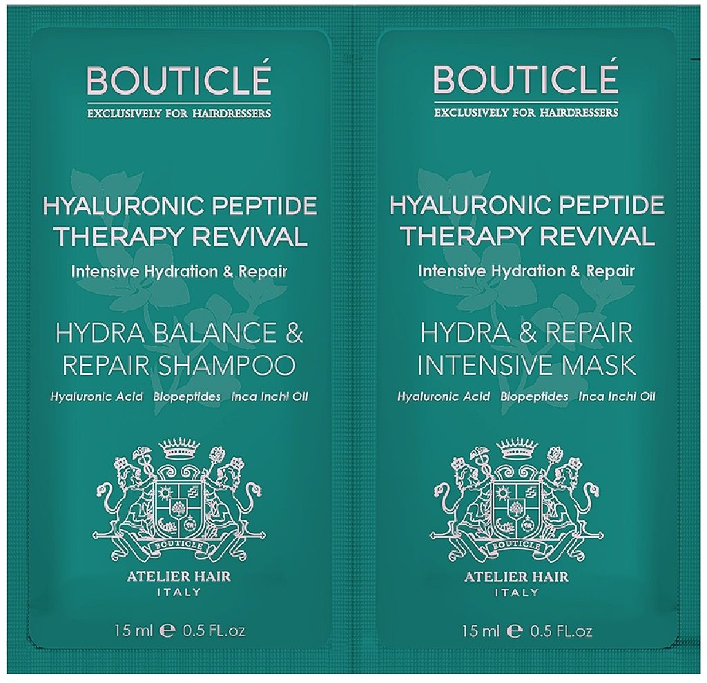 Bouticle Пробник шампунь Hydra Balance & Repair Shampoo/всстанавливающая маска 15+15мл