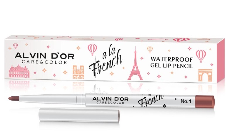 Alvin D'or A LA FRENCH Карандаш для губ Waterproof gel lip pencil 01 