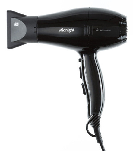 DEWAL Фен Midnight с ионизацией, черный, 2000W 