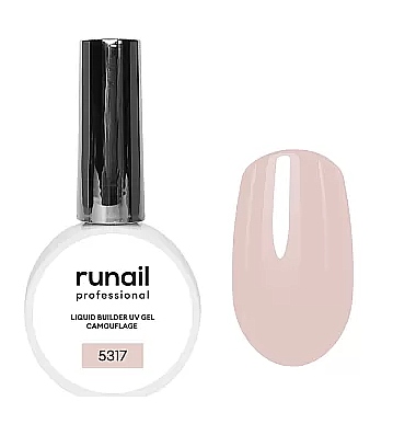 RuNail Жидкий Уф-гель Камуфлирующий (цвет: Розовая карамель), 15 мл