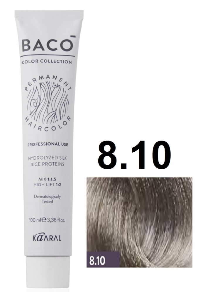 KAARAL Baco color 8.10 светло-пепельный блондин 100 мл