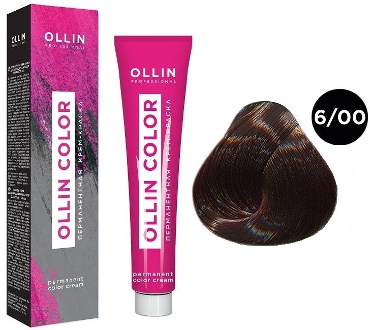 OLLIN COLOR 6/00 темно-русый глубокий 100 мл Перманентная крем-краска для волос