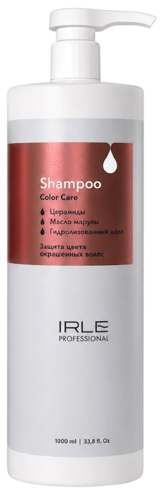 IRLE PROFESSIONAL Шампунь для защиты цвета окрашенных волос с церамидами, гидролизованным шелком и маслом марулы 1000 мл