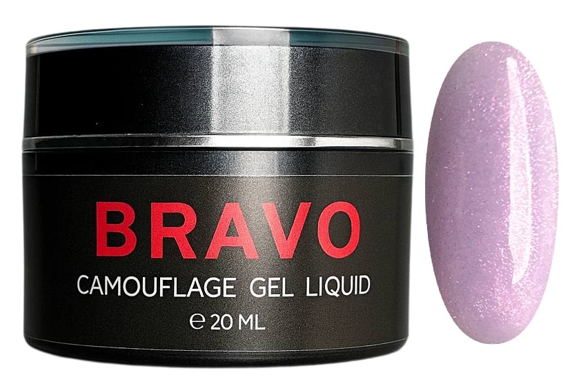 Bravo Моделирующий Camouflage Gel LIQUID №117 20 мл (с шиммером)