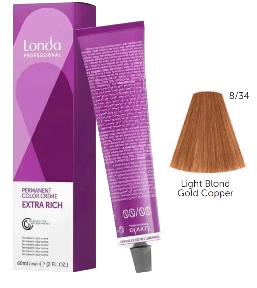 LONDACOLOR 8/34 светлый блонд золотисто-медный