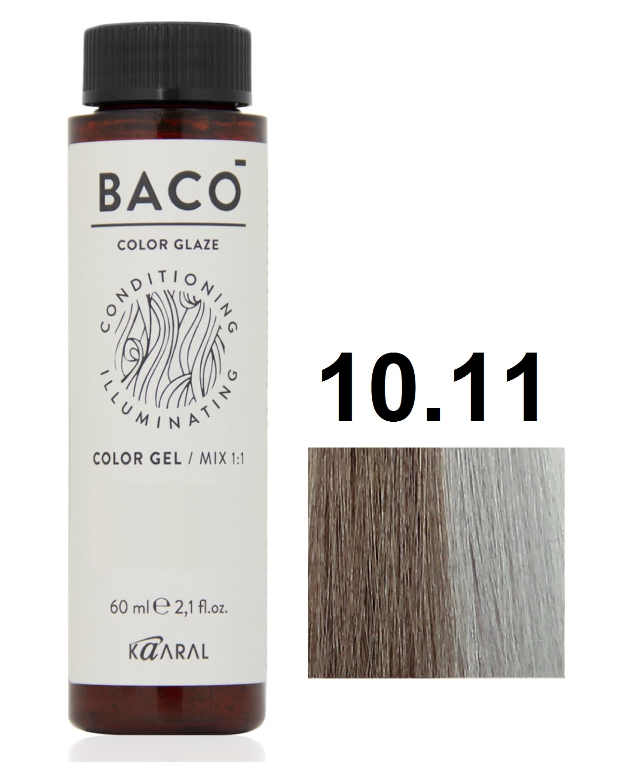 KAARAL Baco Color Glaze 10.11 очень-очень светлый блондин интенсивно-пепельный 60 мл