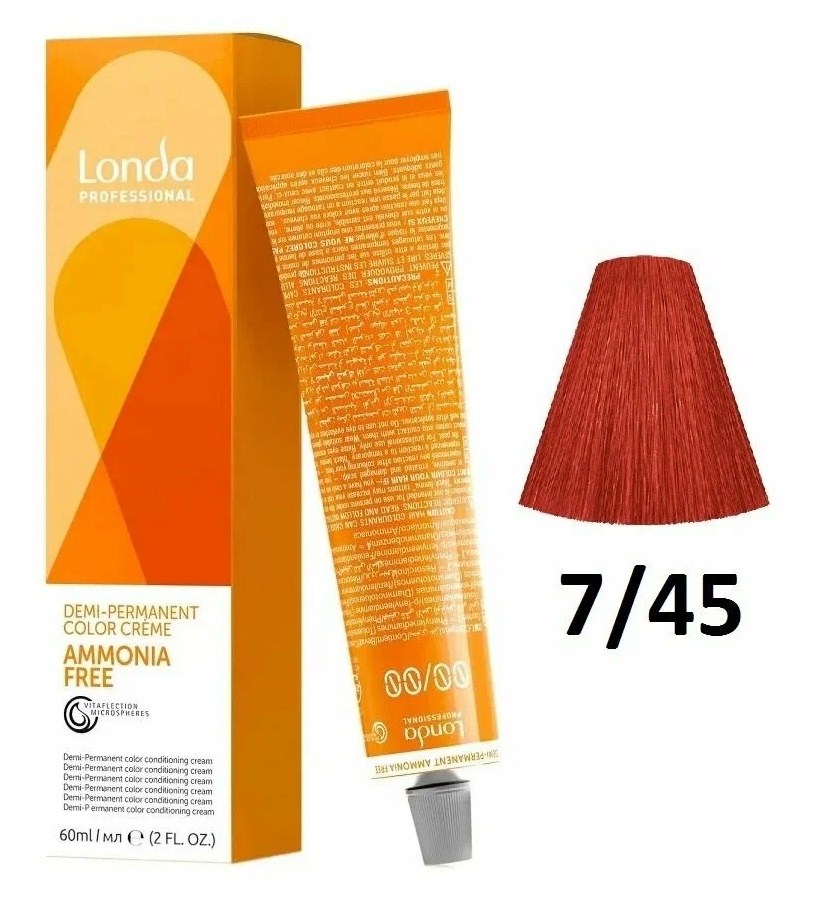 LondaТон Ammonia-Free 7/45 блонд медно-красный 