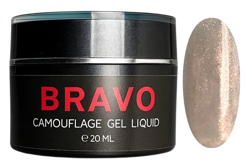 Bravo Моделирующий Camouflage Gel LIQUID №115 20 мл (с шиммером)