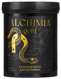 ALCHIMIA Сахарная паста для шугаринга мягкая золотая, 800 гр.