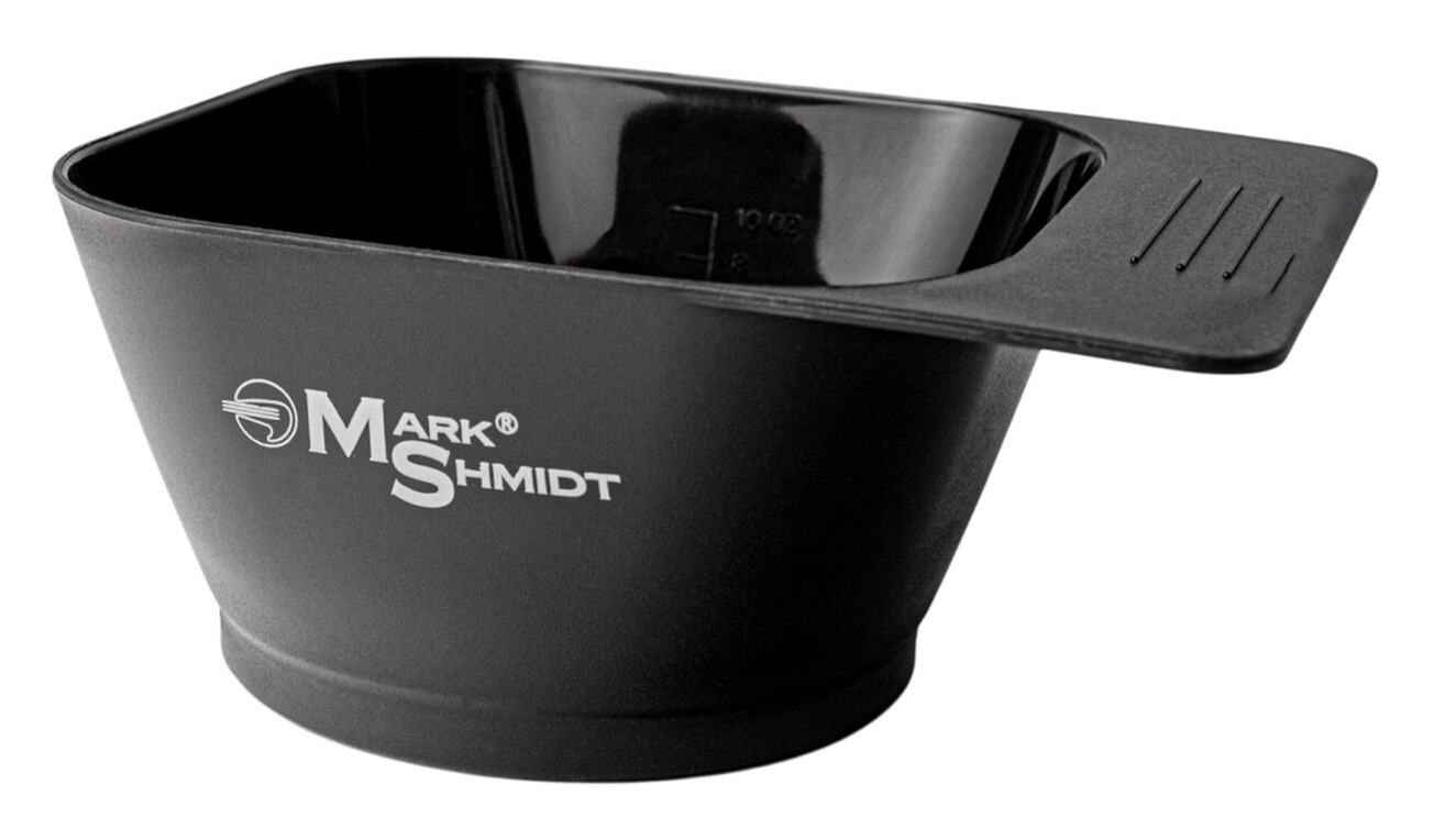 Mark Shmidt Чаша для краски с ручкой, прорезиненное дно, черная, 300 мл