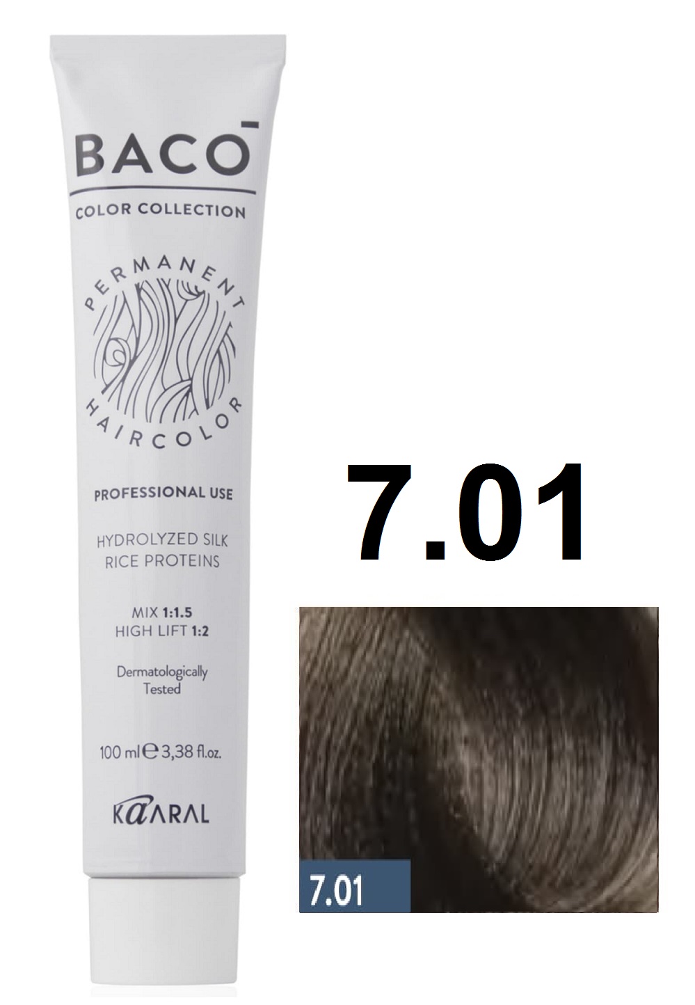 KAARAL Baco color 7.01 натурально-пепельный блондин 100 мл