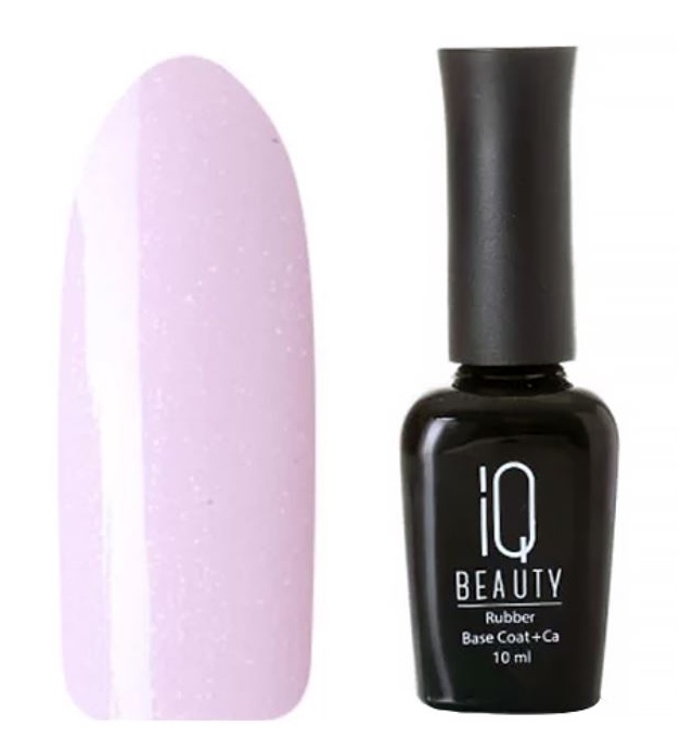 IQ BEAUTY Базовое камуфл.покрытие каучуковое с кальцием Rubber Base 18 Rose frappe/ Розовый 10 мл 