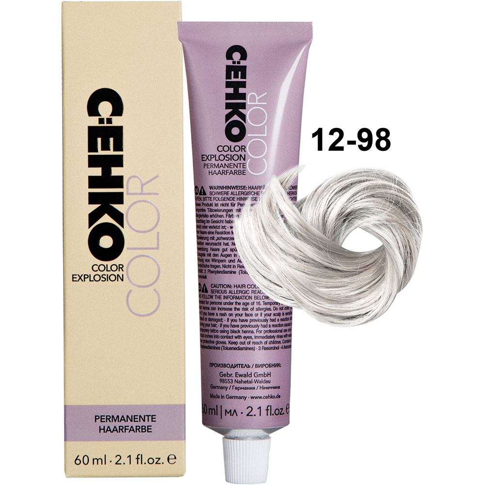 C:EHKO Color Explosion 12/98 Платиновый блондин сандре-фиолетовый/Platinum Blond Cendre Violet 60 мл