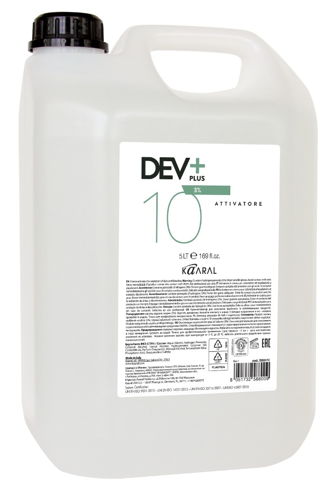 KAARAL DEV PLUS 10 volume. Окисляющая эмульсия (3%) 5000 мл