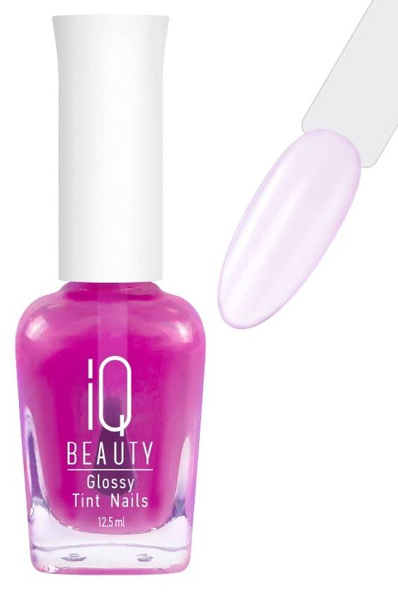 IQ BEAUTY Лак-тинт с AHA-кислотами для естественного сияния и укрепления,12,5 мл (Magenta Ice)