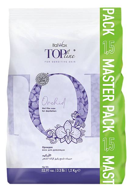 ItalWax Воск горячий (пленочный) Top Line Orchid (Орхидея), гранулы 1500гр