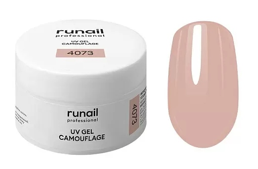 RuNail Камуфлирующий УФ-гель (цвет: сияющий нюд), 15 г
